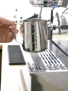 350ml/600ml/900ml Stainless Steel Milk Frothing Pitcher Espresso Steaming Pitcher with Decorating Pen for Espresso Machines Cappuccino Latte Art