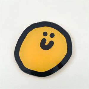 Acrylic Sheep Hiccup Cartoon Coaster Heat Resistant Simple Personality Creative Gift round Korean Style Cup Mat