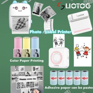 【Manila Stock】LIOTOG C9/C15/C19 Bluetooth Thermal Printer Photo Printer Mini Printer Paper Printer Sticker Paper Portable