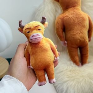 clu NIU LAI 35cm record toy Cute Cow Plush Keychain Bag Charm 15cm Short Pile Animal Doll for Kids Gift ulc