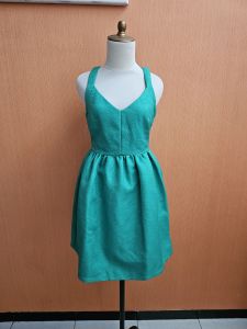 GAUN mini midi dress wanita hijau ZARA TRAFALUC cewek S M kutung MEWAH belakang bolong PESTA cute