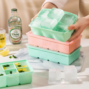 Khuôn Đá Vuông Máy làm đá đá viên S khuôn khay dùng cho thực phẩm chất liệu silicon khuôn đá có nắp khuôn đá viên nhiều kích cỡ