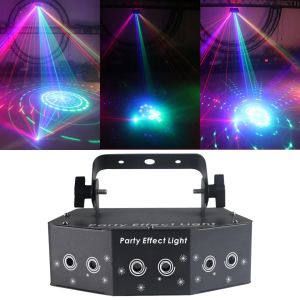 [SG Seller] 6 Eyes RGB Laser Light DJ Disco Light Projector Stage Lighting Effect With DMX Control AC Power & IR Remote For Karaoke Music KTV Restaurant DnD Dance Club Wedding Birthday Christmas Halloween Party and Multipurpose