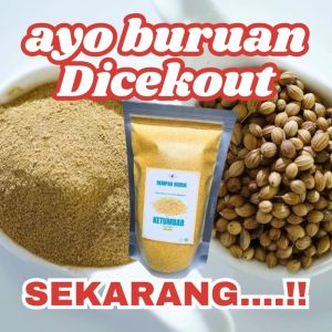 Ketumbar Bubuk Halus Murni Tanpa Campuran Tumbar Coriander Powder Bumbu Dapur Rempah Nusantara 100gr