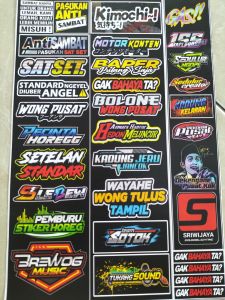 Stiker Kata Kata | Stiker 1 Lembar | Stiker Pack