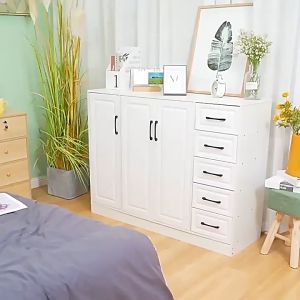 LALA-Sideboard Drawer Bucket Cabinet Lockers Kitchen Cupboard Wardrobe Livingroom Storage Papan Sisi Kabinet Baldi Lukisan Pengunci Lemari Dapur Kunci