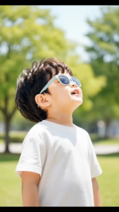 CAREVISY Kids Polarized Sunglasses UV400 Protection Anti Glare Sun Protect Sunglasses Kids Cute Style Soft Comfort Sun Protection