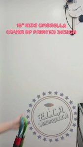 (ELLA SHOP) 19 inches j-handle Kids Umbrella Printed Assorted Design w/Cover up Umbrella High Quality