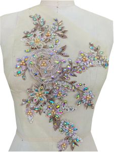 Vải Ren Được Biểu Tượng Sang Trọng Với Nhiều Màu Sắc Kim Sa Appliques Hoa 3d Để Làm Và May Các Dự Án Diy