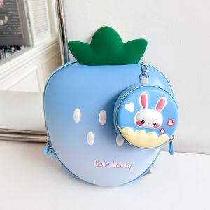 Cute Childrens Backpack Strawberry Shell Cartoon Lightweight School Bag for Boys And Girls Kindergarten Students