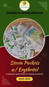 Greendahan Organic Stevia Packets with Erythritol 120 packets - NO MALTODEXTRIN  Keto Friendly Sweetener