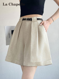La Chapelle | Lightweight Summer High Waist A-Line Flared Shorts Tencel Linen Women