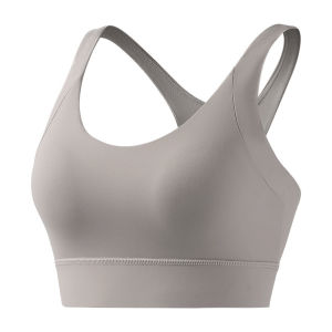 Buckle sports bra shockproof nude aesthetic back fitness vest threaded integrated outer wear yoga bra female