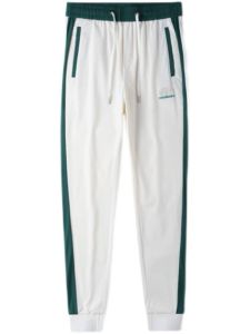 Mens Sporty Straight Leg Loose Fit Spring Autumn Thin Pure Cotton Casual Knitted Grey Breathable Long Pants Sweatpants