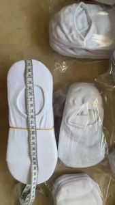 5 Pairs Mens Bamboo Fiber Non-Slip Silicone Ankle Socks Compression Happy Socks Fashion Invisible Cotton Boots for Comfort
