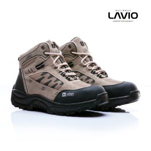 BIG SIZE 44-46 Sepatu Gunung Hiking Touring Safety Boots Pria Ujung Besi Lavio Axel Suede Premium