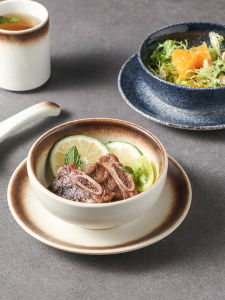 Bộ Bát Đựng Súp Bằng Gốm Sứ Trang Trí Cổ Điển Dùng Tại Nhà Hàng Và Khách Sạn Bát Đựng Cơm Bát Đựng Tráng Men Dưới Lớp Phủ