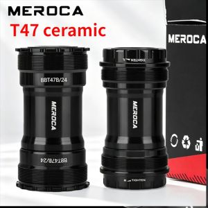 MEROCA T47 ceramic bottom bracket 24mm Axle For MTB Road bike 68 / 73 / 86mm thread bottom bracket t47 bb ceramic bottom bracket
