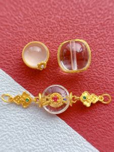 925 Silver Plated Gold Accessories Natural White Crystal Embedded DIY Hand Chain Extension Cord Link Bracelet Fashion Jewelry