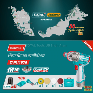 TOTAL Tools M16V series Brushless motor ∅3" compact Cordless polisher / Sanding- TAPLI1676