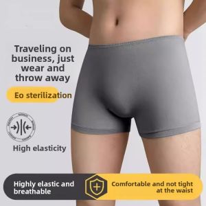 MONLEYTA | Disposable Mens Underwear Pure Cotton Travel Portable Shorts Large Size No Wash Boxer Briefs Convenient For Outdoor Trips