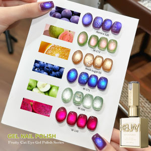 6pcs cat eye nail polish gel 2025 new style Blue Pink cat eye nail art suitable for womens nail salon design