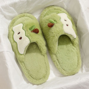 Adorable  Plush Slippers Womens Indoor Home Anti-Slip Fashionable New Autumn Winter Ladies Cotton Slippers Cat Power