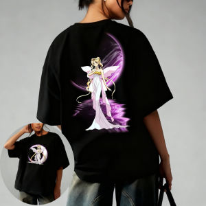 Sailor Moon Womens T-shirt Tsukino Usagi Princess Serenity Anime Tee Summer Spring Girls Short Sleeves Parent-child Outfits