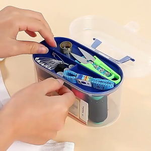 Kotak Jahitan Pelbagai Alat Lengkap untuk Kegunaan Rumah 10 IN 1 Sewing Set Tool Portable Handheld Needle String Thread Scissor Storage Box Multiple Color Jarum Jahit Set 针线盒