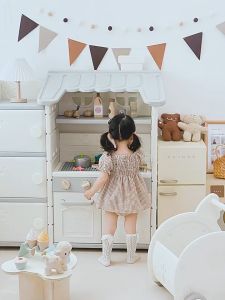 Instock - 4 IN 1 Kids Cabinets Kitchen Pretend Play Storage Cabinet Kids Toy drawer Organizer Book Shelf Block Panel Writing table White Board Magnetic panel Space Saver Study Table Wardrobe Organizers Shelf Cabinet Storage Box