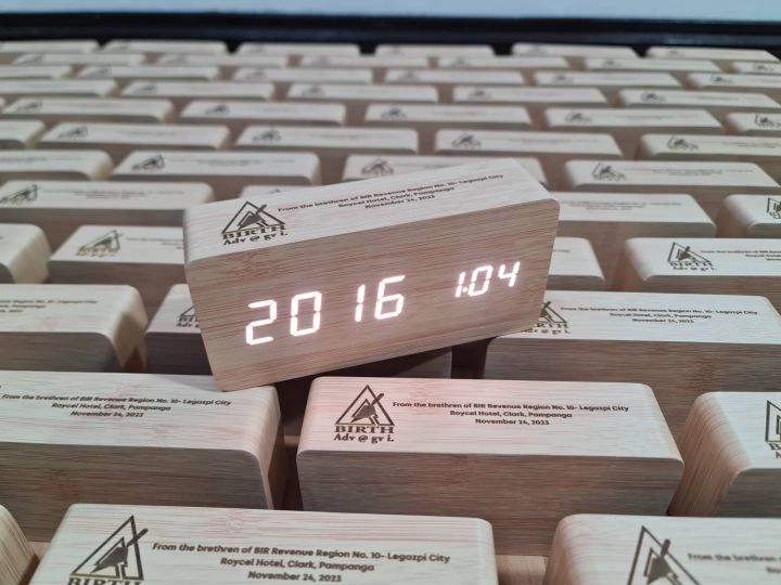 Triangular Clock Packaging Digital Clock (complete packaging) with engrave | Lazada PH