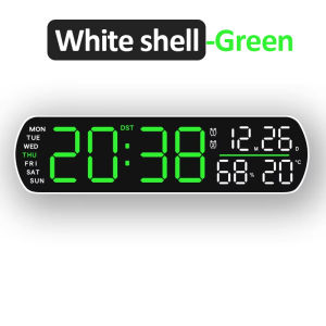 10 Inch LED Digital Alarm Clock TEMP & Humidity/Dual Alarm/Date/Week/DST Electronic Table Clock USB/Battery Powered LED Clocks