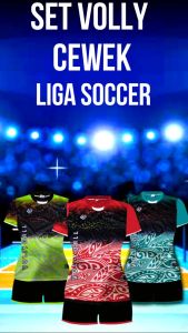 Baju Setelan Voli Cewek Printing Lusinan Bernomer Baju Voli Wanita Printing
