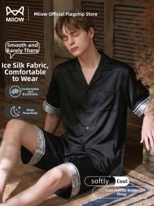 MiiOW | Summer Short Sleeve Thin High-End Open Shirt Sleepwear