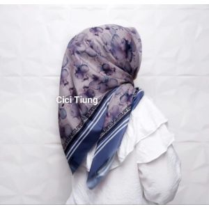 PROMO!!! KERUDUNG SEGI 4 MOTIF JR BUNGA SERIES VIRAL BULAN INI! HIJAB VOAL SUBLIME 110×110CM/JILBAB LIMITED EDITION