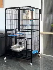 GREENPETS  Cat cage Home large free space indoor one with toilet Multi-storey cat villa cat house pet cage