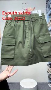 Eyouth 20222 Women Minimalist Cargo Mini Skirt