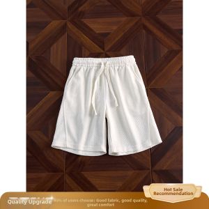 ZHUOCAN | American Stylish Herringbone Casual Loose Mid-Length Pants