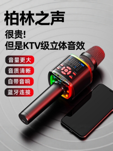 Berlin Sound Wireless Bluetooth Karaoke Microphone Inclusive Sound System Singing Card Specialized Dynamic Handheld USB Powered
