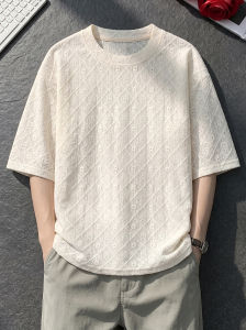 Lattice Knit Mesh Casual T-shirt