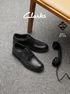 Clarks Mens Classic Leather Shoes Waterproof British Style Business Formal Shoes Comfortable Breathable Leather Inner