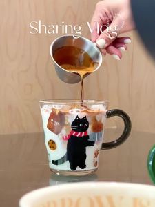 LOTUS BLUE | Durable and Heat-Resistant Borosilicate Glass Mug with Handle