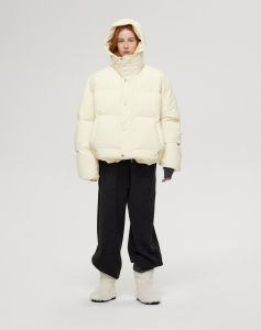 ULD | Cream Square Tracable 95 Large White Goose Down Jacket