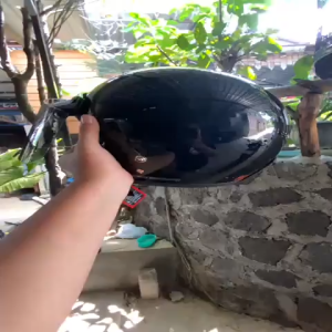 HELM BOGO DEWASA full leher premium paket kaca datar SNI