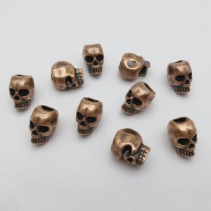 10pcs Zinc Alloy skull Big Hole Viking Hair Braid Dreadlock Beard Bead Pendant DIY Necklace For Jewelry Accessories