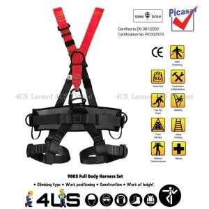 PICASAF SAFETY Harness Full Body Safety Belt Heavy Duty Removable Outdoor Rock Climbing Protection | SIRIM & DOSH