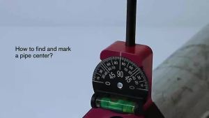 Pipe Center Finder Pipefitter Tools Magnetic Centering Head Adjustable Dial Bubble Protractor to Measure Pipe Diameter