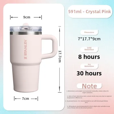 Stanley | Insulated Large Straw Stainless Steel Leak-proof Portable Cup 887ml/1.18L