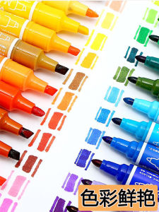 Large Capacity Oil-Based Marker Pen Double-Headed Drawing Graffiti Artistic Big Head Single Colorful Dual-Headed Highlighter