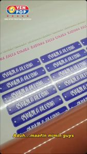 BUNDLING KOMPLIT Sticker DTF UV Sticker Label Baju Sticker Buku ( DAPAT 164 PCS )
